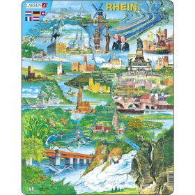 Larsen Puzzle Rhein-Souvenir, 75 Teile