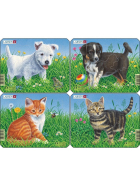 Larsen Puzzle Katzen und Hunde, 6 Teile