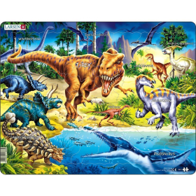Larsen Puzzle Dinosaurier aus der Kreidezeit, 57 Teile