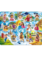 *Larsen Puzzle Kinder auf der ganzen Welt, 15 Teile