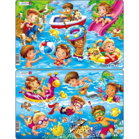 Larsen Puzzle Kinder am Meer, 11 Teile
