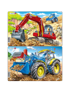 Larsen Puzzle Traktor und Bagger, 15 Teile