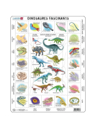 Larsen Puzzle Français Fascinants dinosaures, 35 Teile