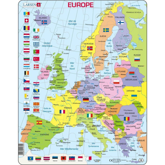 Larsen Puzzle Français Europe (format grand format), 48 Teile
