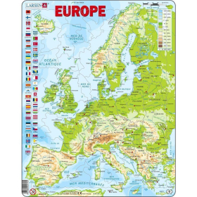 Larsen Puzzle Français Europe, 87 Teile