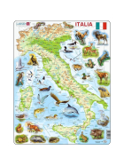 Larsen Puzzle Italiano Italia Fisico con gli animali, 65 Teile