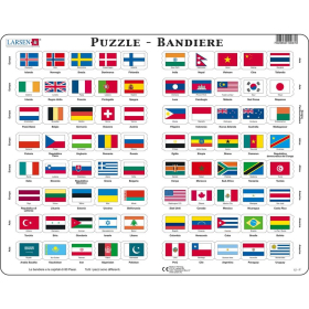 Larsen Puzzle Italiano bandiere 80 Teile