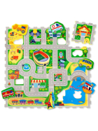 Puzzlematte, City, 1.2 x 1.2 m