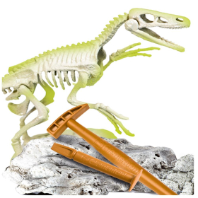 Clementoni Ausgrabungsset Velociraptor FLUO