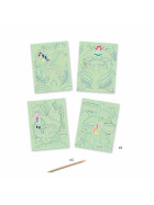 Djeco Scratchbilder Fantasiegarten