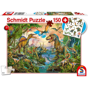 Schmidt Spiele Wilde Dinos 150 Teile (inkl. Dinosaurier...