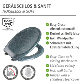 Wenko WC-Sitz Ottana granit, Duroplast