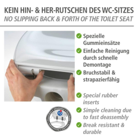 Wenko WC-Sitz Ottana granit, Duroplast