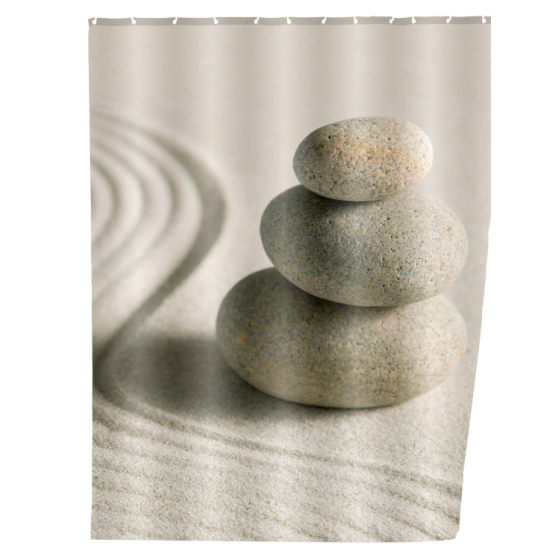 Wenko Duschvorhang Sand and Stone, 180x200 cm Polyester