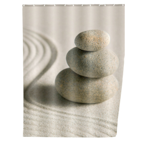 Wenko Duschvorhang Sand and Stone, 180x200 cm Polyester