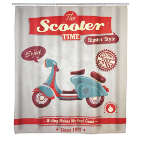 Wenko Duschvorhang Vintage Scooter, 180x200cmAnti-Schimmel