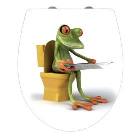 Wenko WC-Sitz Frog News, Duroplast Acryl