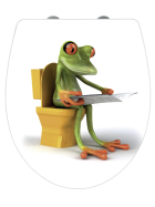 Wenko WC-Sitz Frog News, Duroplast Acryl