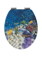 Wenko 3D WC-Sitz Fish MDF, Easy-Close