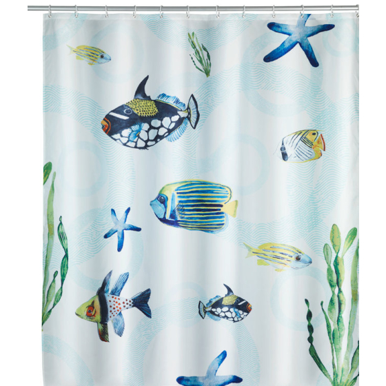 Wenko Duschvorhang Aquaria 180x200cm, Polyester