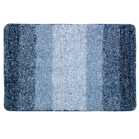 Wenko Badteppich Luso blau 90x60 cm, Micropolyester