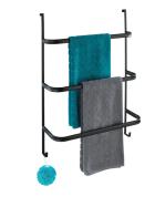 Wenko Handtuchhalter T&uuml;r, Dusche, Irpiniaschwarz matt
