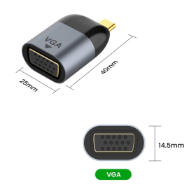 AAi Mobile USB-C zu VGA Adapter