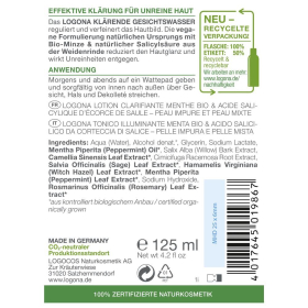 Logona Minze Gesichtswasser klärend, 125 ml