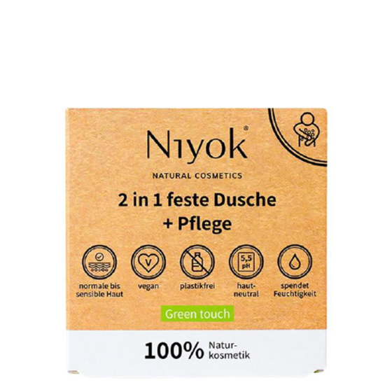 Niyok feste Dusche & Pflege Soft Blossom, 80 g