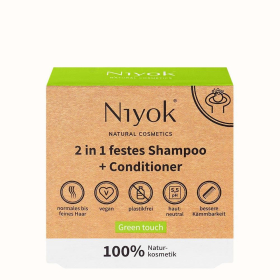 Niyok 2in1 festes Shampoo + Conditioner, Green touch, 80 g