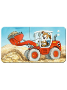 Puzzle Tierische Baustelle, 2 x 9 Teile