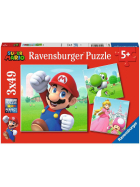 Puzzle Super Mario, 3 x 49 Teile