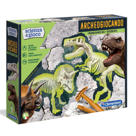 Clementoni Archeogiocando T-Rex + Triceratopo IT