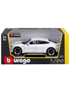 Bburago Porsche Taycan Turbo S weiss 1/24