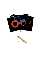 Djeco Scratchbilder Fahrzeuge entdecken