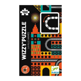 Djeco Wizzy Puzzle Lebendige Stadt, 100 Teile