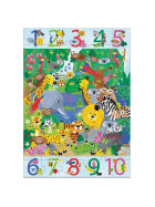 Djeco Puzzle 1 bis 10 Dschungel, 54 Teile