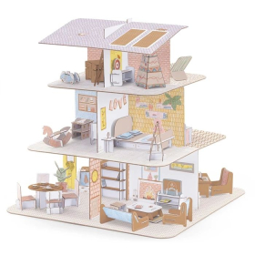 Djeco 3D Bau- & Malset Puppenhaus
