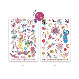 Djeco Tattoos Leuchtende V&ouml;gel