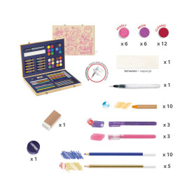 Djeco Farbkasten, 60 Teile