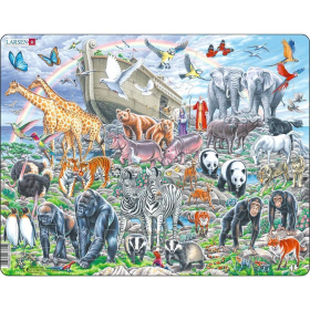 Larsen Puzzle Die Arche Noah mit Tieren aus der ganzen...