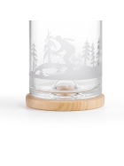 Glaskaraffe Skifahrer Sujet, 1 Liter