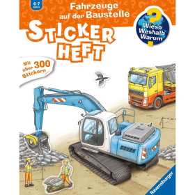 Ravensburger Wieso? Weshalb? Warum? Stickerheft: Fahrzeuge auf der Baustelle