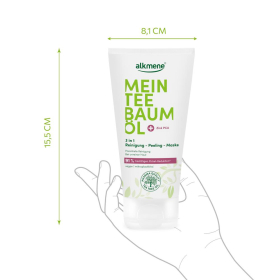 alkmene Mein Teebaumöl 3 in1 Reinigung-Peeling-Maske, 150 ml