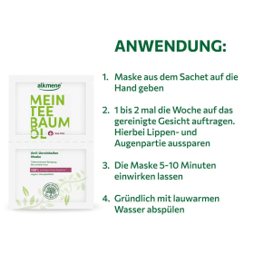 alkmene Mein Teebaumöl Anti-Unreinheiten Maske, 2 x 7 ml