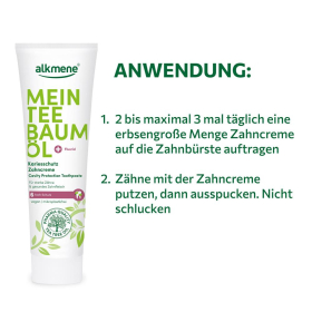 * alkmene Mein Teebaumöl Kariesschutz Zahncreme, 100 ml
