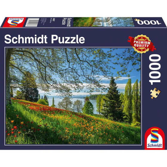 Puzzle Frühlingsallee zur Tulpenblüte, Insel Mainau, 1000 Teile