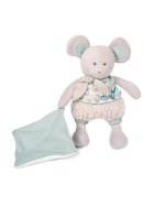 Doudou Bio Maus mit Schmusetuch,olivgrün 22cm