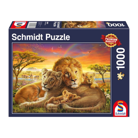 Schmidt Spiele Kuschelnde Löwenfamilie 1000 Teile