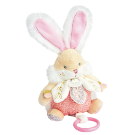 Doudou Musikspieldose Hase, rosa 20cm